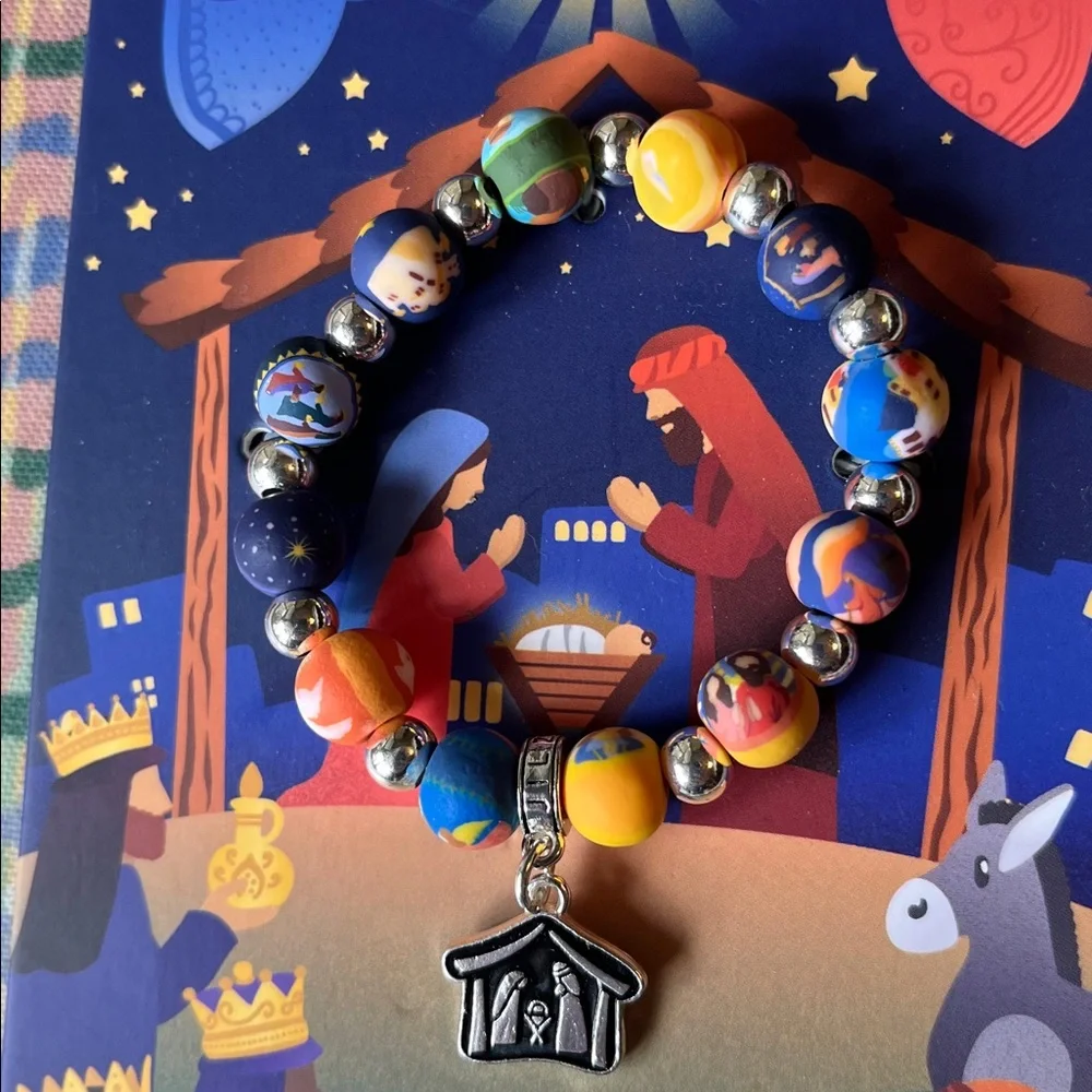 Jilzarah Christmas Story Kids Beaded Bracelet with Story Booklet- NWT